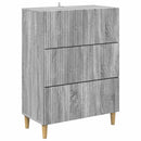 Skuffeskab Grå sonoma-eg 66 x 34,5 x 90 cm Konstrueret træ