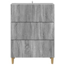 Skuffeskab Grå sonoma-eg 66 x 34,5 x 90 cm Konstrueret træ