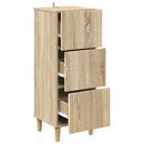 Skuffeskab Sonoma-eg 33 x 34,5 x 90 cm Konstrueret træ