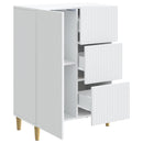 Sideboard med skuffe Hvid 66 x 34,5 x 90 cm Konstrueret træ