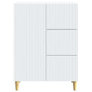 Sideboard med skuffe Hvid 66 x 34,5 x 90 cm Konstrueret træ