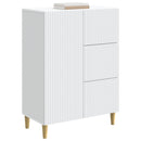 Sideboard med skuffe Hvid 66 x 34,5 x 90 cm Konstrueret træ