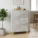 Sideboard med skuffe Betongrå 66 x 34,5 x 90 cm Konstrueret træ