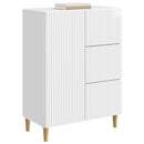 Sideboard Hvid højglans 66 x 34,5 x 90 cm Konstrueret træ