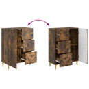 Sideboard med skuffe Røget eg 66 x 34,5 x 90 cm Konstrueret træ