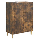 Sideboard med skuffe Røget eg 66 x 34,5 x 90 cm Konstrueret træ