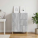 Sideboard Grå sonoma-eg 66 x 34,5 x 90 cm Konstrueret træ