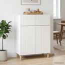 Sideboard Hvid 66 x 34,5 x 90 cm Konstrueret træ