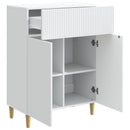 Sideboard med skuffe Hvid 66 x 34,5 x 90 cm Konstrueret træ
