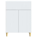 Sideboard med skuffe Hvid 66 x 34,5 x 90 cm Konstrueret træ
