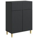 Sideboard med skuffe Sort 66 x 34,5 x 90 cm Konstrueret træ