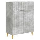 Sideboard med skuffe Betongrå 66 x 34,5 x 90 cm Konstrueret træ