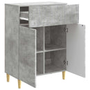 Sideboard med skuffe Betongrå 66 x 34,5 x 90 cm Konstrueret træ