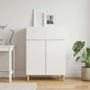 Sideboard Hvid højglans 66 x 34,5 x 90 cm Konstrueret træ