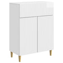 Sideboard Hvid højglans 66 x 34,5 x 90 cm Konstrueret træ