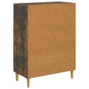 Sideboard med skuffe Røget eg 66 x 34,5 x 90 cm Konstrueret træ