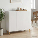 Sideboard Hvid 89 x 34,5 x 80 cm Konstrueret træ