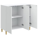Sideboard Hvid 89 x 34,5 x 80 cm Konstrueret træ