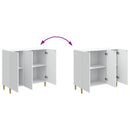 Sideboard Hvid 89 x 34,5 x 80 cm Konstrueret træ