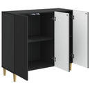 Sideboard Sort 89 x 34,5 x 80 cm Konstrueret træ