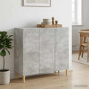 Sideboard Betongrå 89 x 34,5 x 80 cm Konstrueret træ