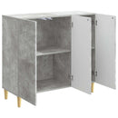 Sideboard Betongrå 89 x 34,5 x 80 cm Konstrueret træ