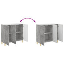 Sideboard Betongrå 89 x 34,5 x 80 cm Konstrueret træ
