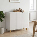Sideboard Hvid højglans 89 x 34,5 x 80 cm Konstrueret træ