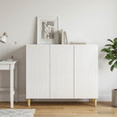 Sideboard Hvid højglans 89 x 34,5 x 80 cm Konstrueret træ