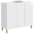 Sideboard Hvid højglans 89 x 34,5 x 80 cm Konstrueret træ
