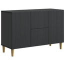 Sideboard med skuffe Sort 89 x 34,5 x 60 cm Konstrueret træ