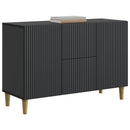 Sideboard med skuffe Sort 89 x 34,5 x 60 cm Konstrueret træ