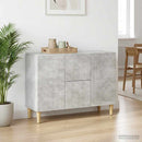 Sideboard med skuffe Betongrå 89 x 34,5 x 60 cm Konstrueret træ