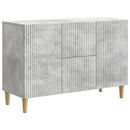 Sideboard med skuffe Betongrå 89 x 34,5 x 60 cm Konstrueret træ