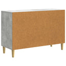 Sideboard med skuffe Betongrå 89 x 34,5 x 60 cm Konstrueret træ