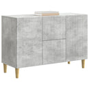 Sideboard med skuffe Betongrå 89 x 34,5 x 60 cm Konstrueret træ