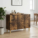 Sideboard med skuffe Røget eg 89 x 34,5 x 60 cm Konstrueret træ