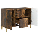 Sideboard med skuffe Røget eg 89 x 34,5 x 60 cm Konstrueret træ