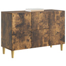 Sideboard med skuffe Røget eg 89 x 34,5 x 60 cm Konstrueret træ