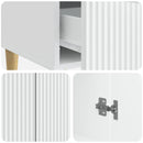 Sideboard med skuffe Hvid 66 x 34,5 x 95 cm Konstrueret træ