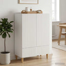 Sideboard Hvid 66 x 34,5 x 95 cm Konstrueret træ