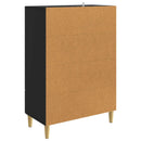 Sideboard med skuffe Sort 66 x 34,5 x 95 cm Konstrueret træ