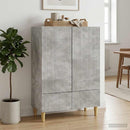 Sideboard med skuffe Betongrå 66 x 34,5 x 95 cm Konstrueret træ