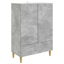 Sideboard med skuffe Betongrå 66 x 34,5 x 95 cm Konstrueret træ