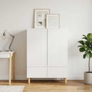 Sideboard Hvid højglans 66 x 34,5 x 95 cm Konstrueret træ
