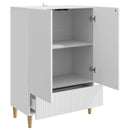 Sideboard Hvid højglans 66 x 34,5 x 95 cm Konstrueret træ