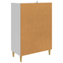 Sideboard Hvid højglans 66 x 34,5 x 95 cm Konstrueret træ