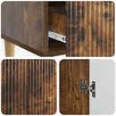 Sideboard med skuffe Røget eg 66 x 34,5 x 95 cm Konstrueret træ
