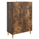 Sideboard med skuffe Røget eg 66 x 34,5 x 95 cm Konstrueret træ