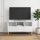 TV-skab Hvid højglans 102 x 34,5 x 50 cm Konstrueret træ
